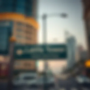 Signage for Latifa Tower along Sheikh Zayed Road