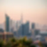 Detailed view of Dubai skyline showcasing prominent real estate developments