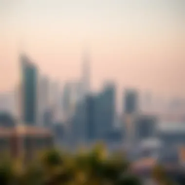Detailed view of Dubai skyline showcasing prominent real estate developments