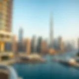 Luxury skyline of Dubai with modern architecture