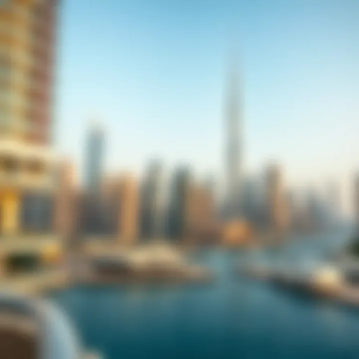 Luxury skyline of Dubai with modern architecture