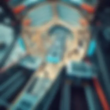 Aerial view of BurJuman Metro Station, showcasing its modern architecture.