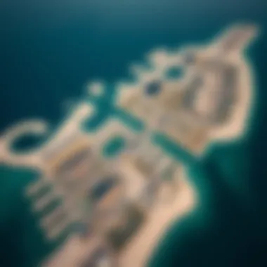 Aerial view of Palm Jebel Ali showcasing its unique shape and layout