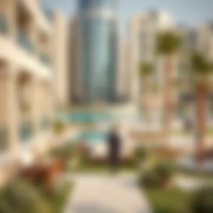 Lifestyle imagery featuring recreational activities and community spaces in Palm Jebel Ali