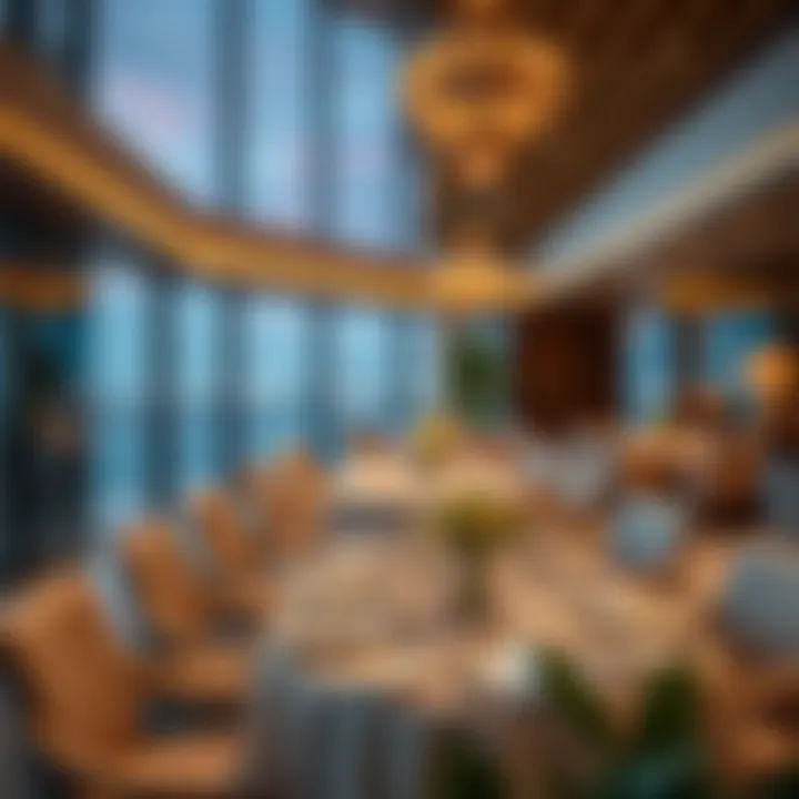 Luxurious dining experience with a view at Palm Jumeirah Crescent