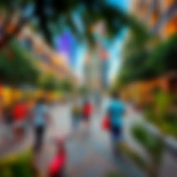 Vibrant community life surrounding Park Central