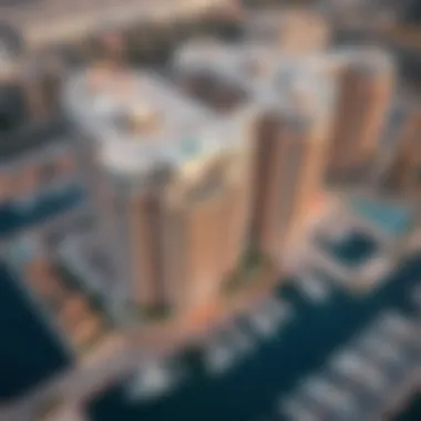 Aerial view of Princess Tower Marina showcasing its stunning architecture