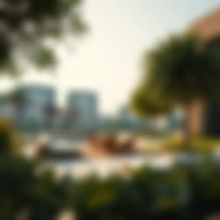 Serene outdoor space surrounding Rahaba Residence