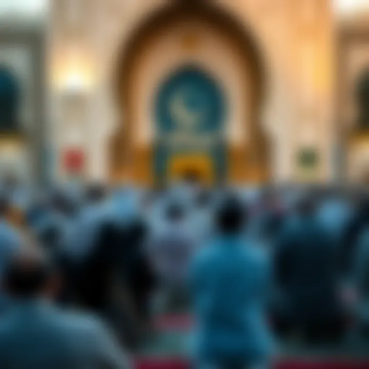 Community Prayers in the Heart of the UAE Families gathering for communal prayers during Ramadan