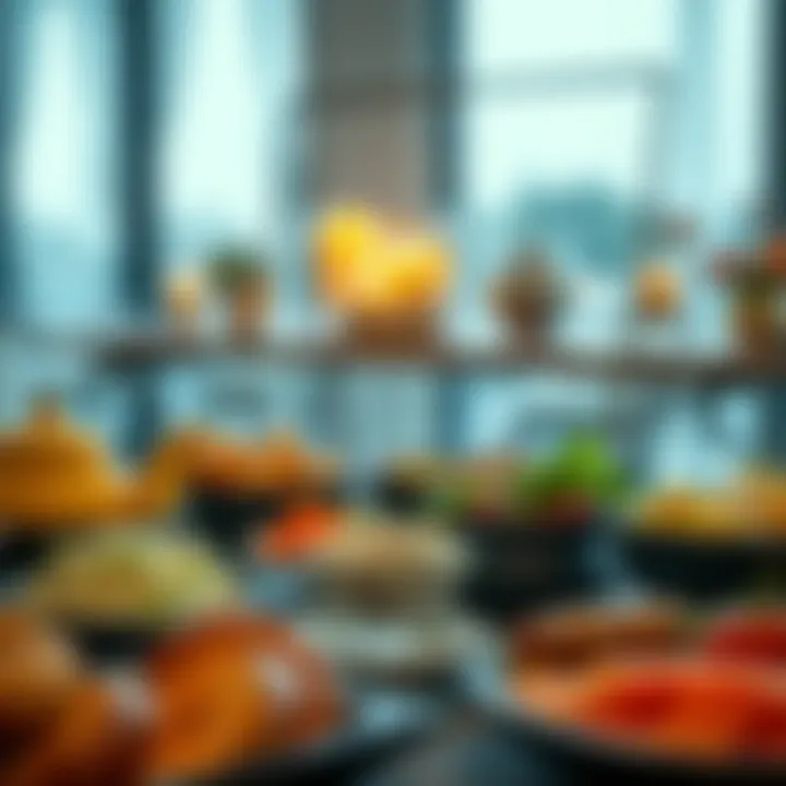 Nutritional foods arranged for a healthy Iftar meal
