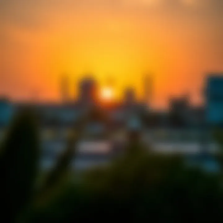 A serene sunset symbolizing the moment of breaking fast