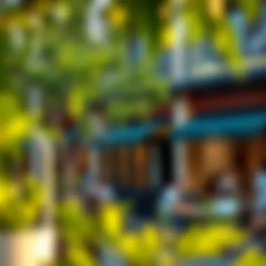 Vibrant lifestyle scene featuring cafes and shops in Rove Marasi Drive