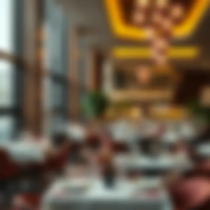 Luxurious ambiance of a fine dining restaurant