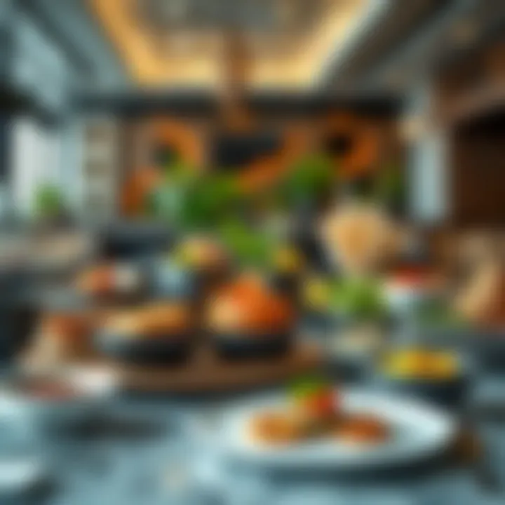 Variety of culinary delights representing global influences