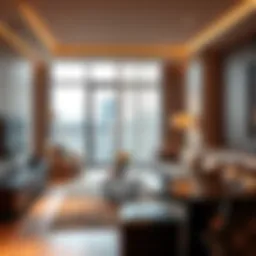 Modern living space inside Savoy Suites