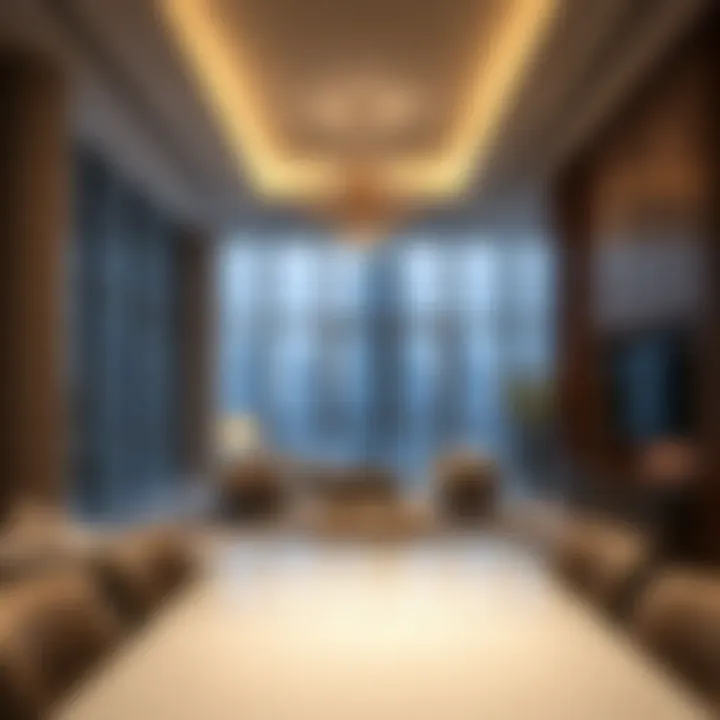 Interior amenities of Shatha Tower, emphasizing luxury office spaces