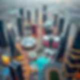 Aerial view of Dubai's Silicon City showcasing modern architecture