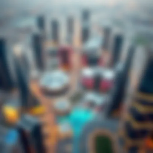 Aerial view of Dubai's Silicon City showcasing modern architecture
