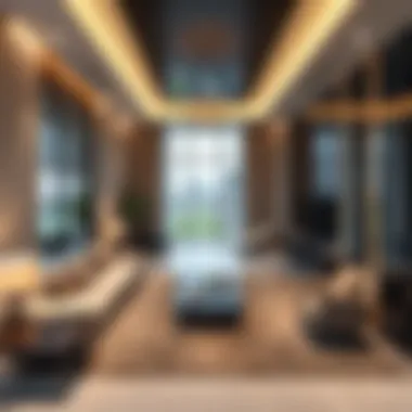 Luxurious residential unit with contemporary design and views of the sporting facilities