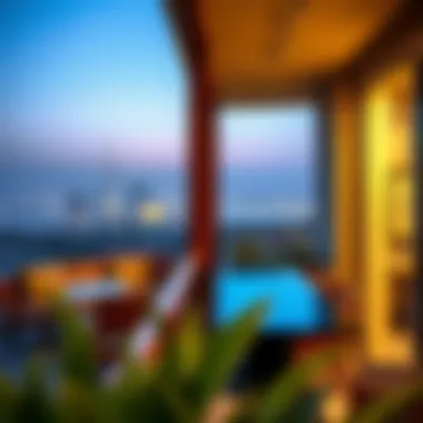 Balcony view from a studio in Oud Metha