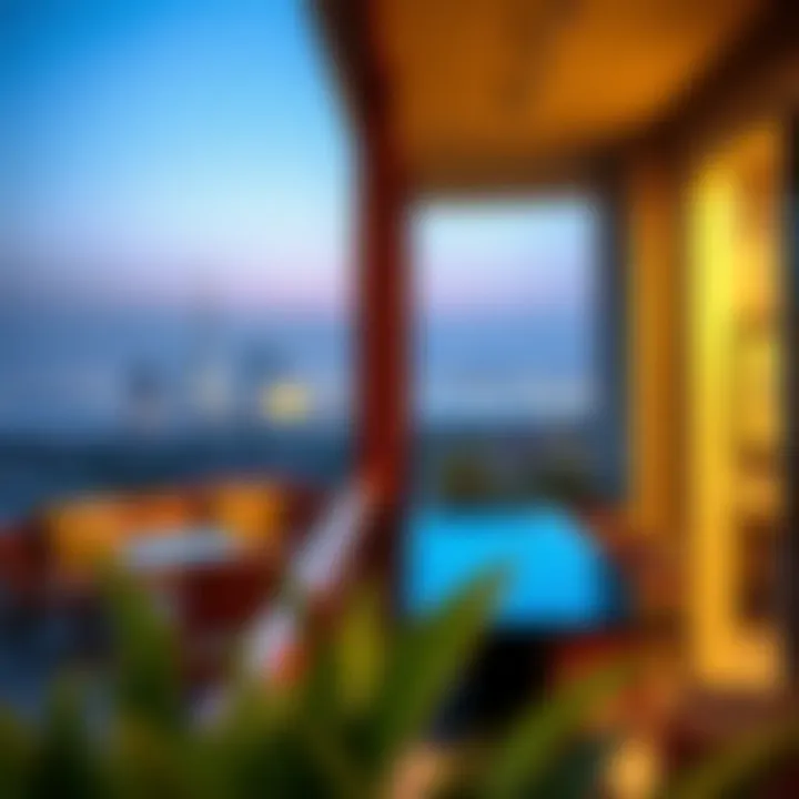 Balcony view from a studio in Oud Metha