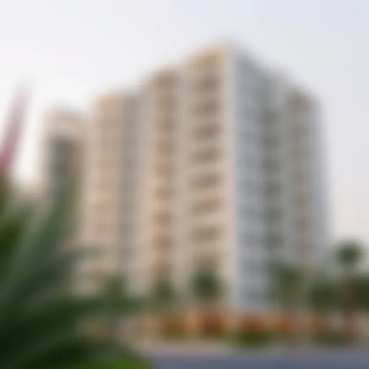 A modern apartment building in Dubai symbolizing the real estate market.