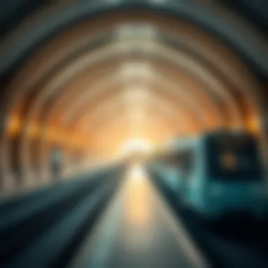 Modern Dubai Metro station showcasing architectural design