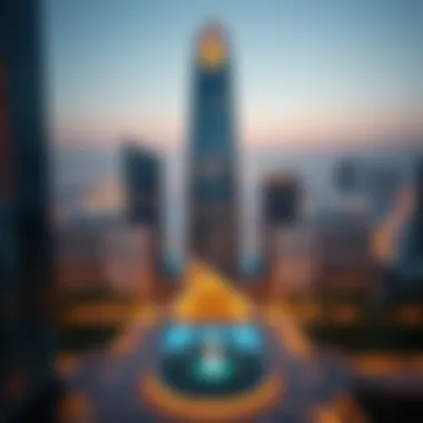 The Iris Tower: Architectural Marvel of Dubai Panoramic view of the Iris Tower showcasing its unique architectural design