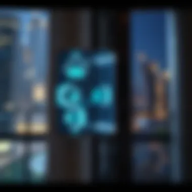 Close-up of the advanced technology integrated within the Iris Tower