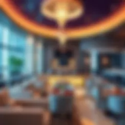 Luxurious ambiance of a premier lounge in Dubai