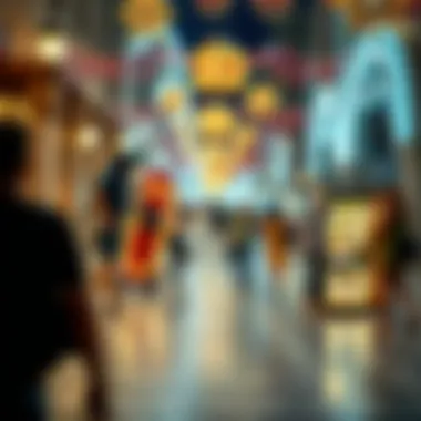 Tourists enjoying a festive atmosphere in Dubai