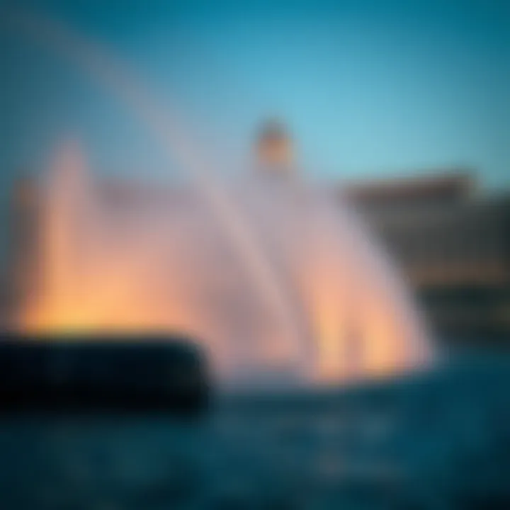 Close-Up of Water Jets in Action Close-up of water jets during a Dubai Fountains performance