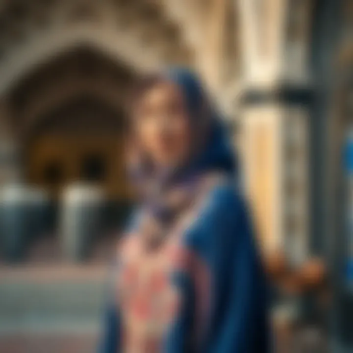 Abaya with bold colors and unique patterns reflecting cultural heritage