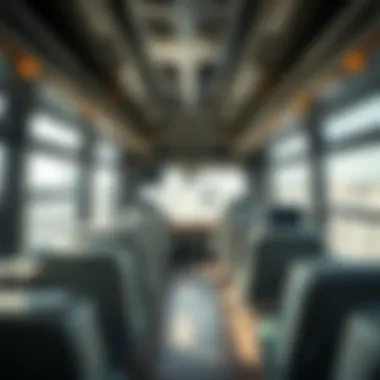 Interior of a modern bus showcasing comfortable seating