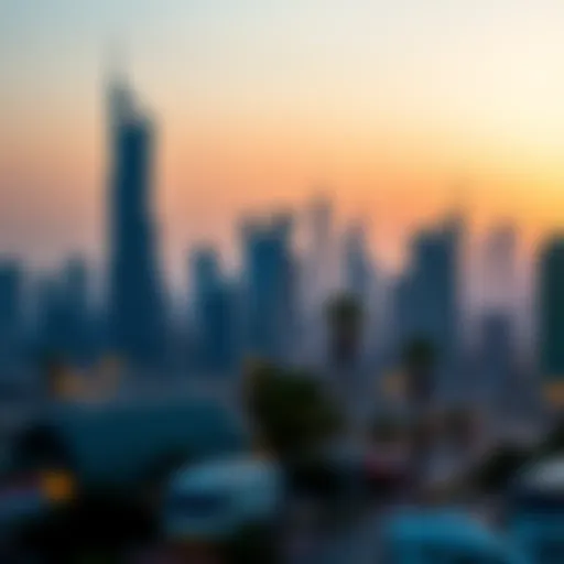 Stunning Skyline Celebrating UAE Public Holidays UAE skyline during a public holiday celebration