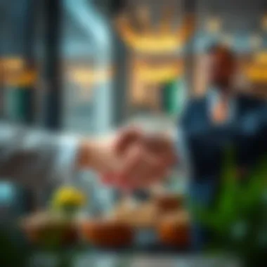 Hands shaking to signify agreement