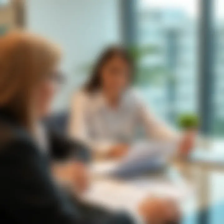 Professional consulting over paperwork