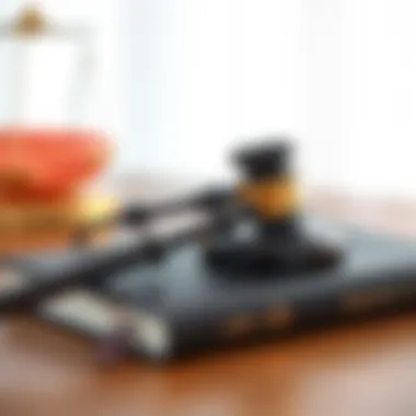 Gavel resting on a legal book