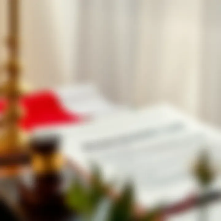 Legal document with UAE flag