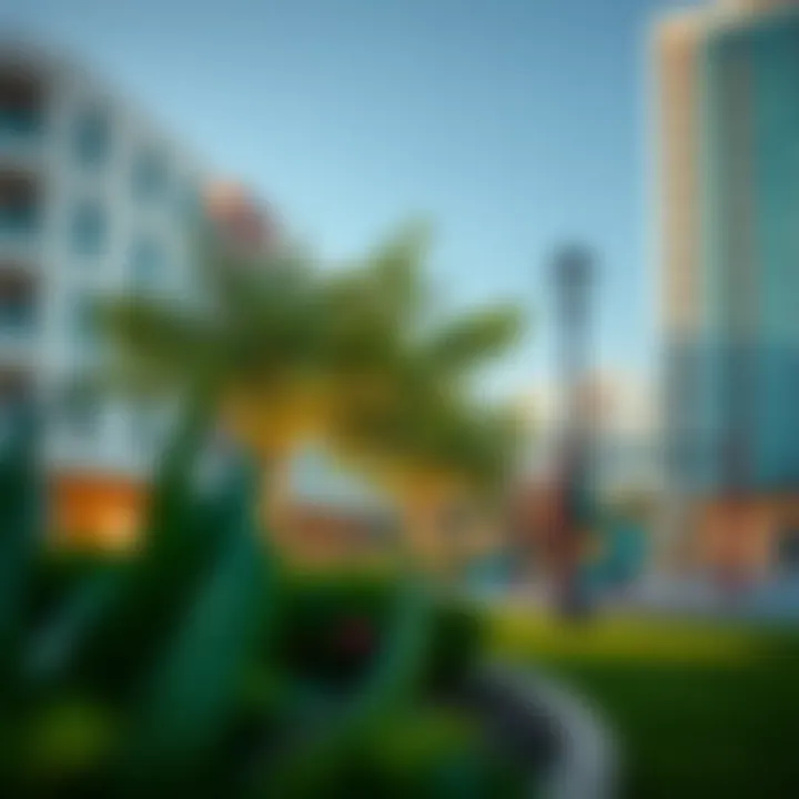 Modern amenities in Umm Hurair 2, highlighting parks and recreational areas