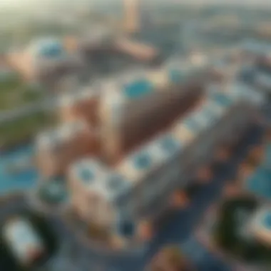Aerial view of Jumeirah Lake Towers highlighting Al Ansari properties