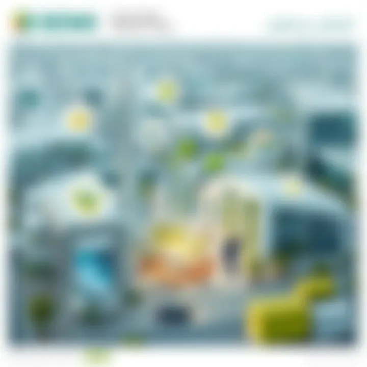 Illustration depicting DEWA's sustainability initiatives