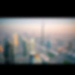 Aerial view of Dubai showcasing its modern skyline