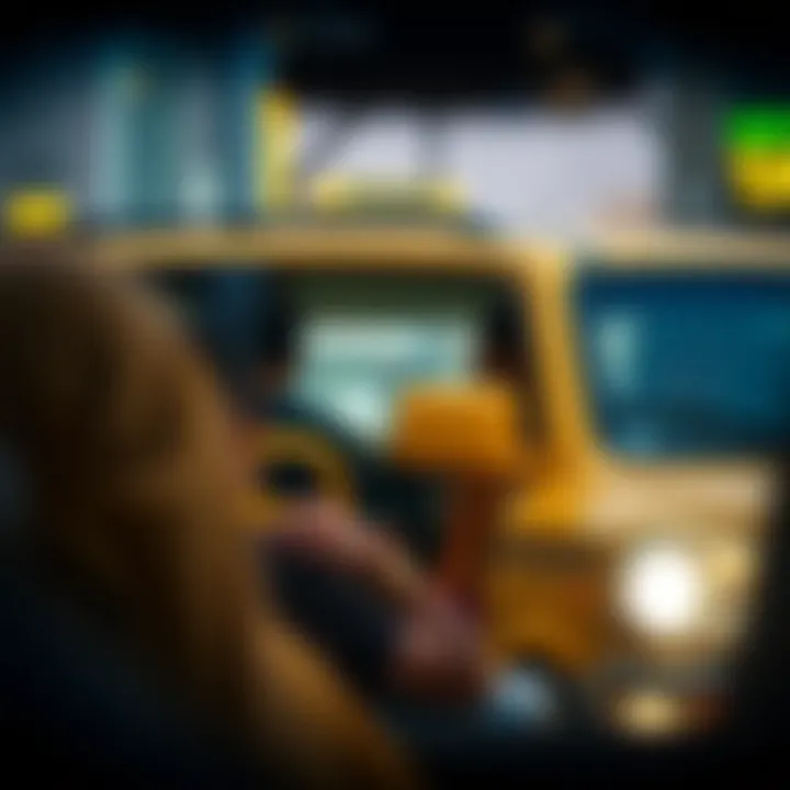 Passengers entering a Dubai taxi