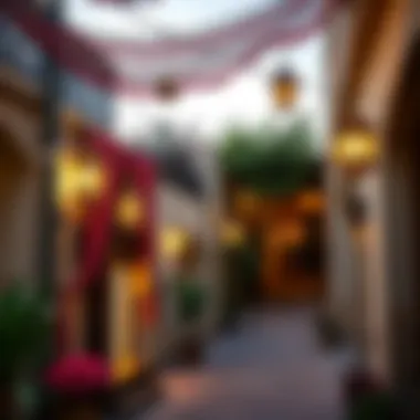 Traditional decorations marking Eid in a Dubai neighborhood