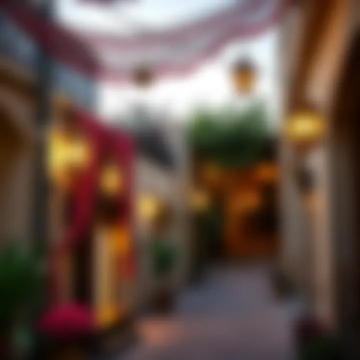 Traditional decorations marking Eid in a Dubai neighborhood