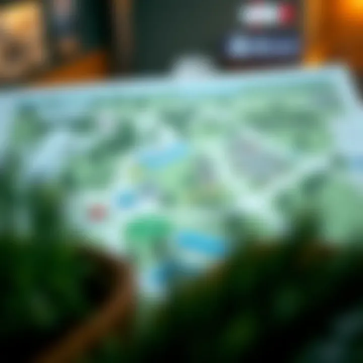 Map showing the layout of Shees Park