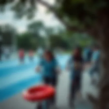 Visitors enjoying recreational activities at Shees Park