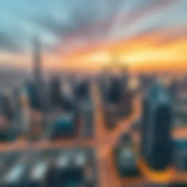 Aerial view of Dubai's skyline showcasing modern architecture