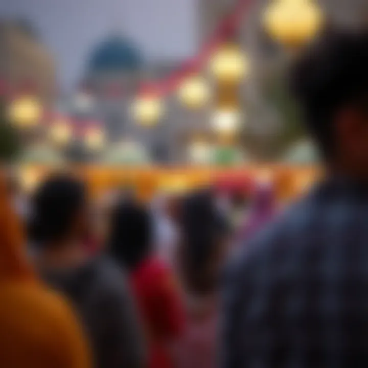 Community gathering during Ramadan in Dubai showcasing festive spirit